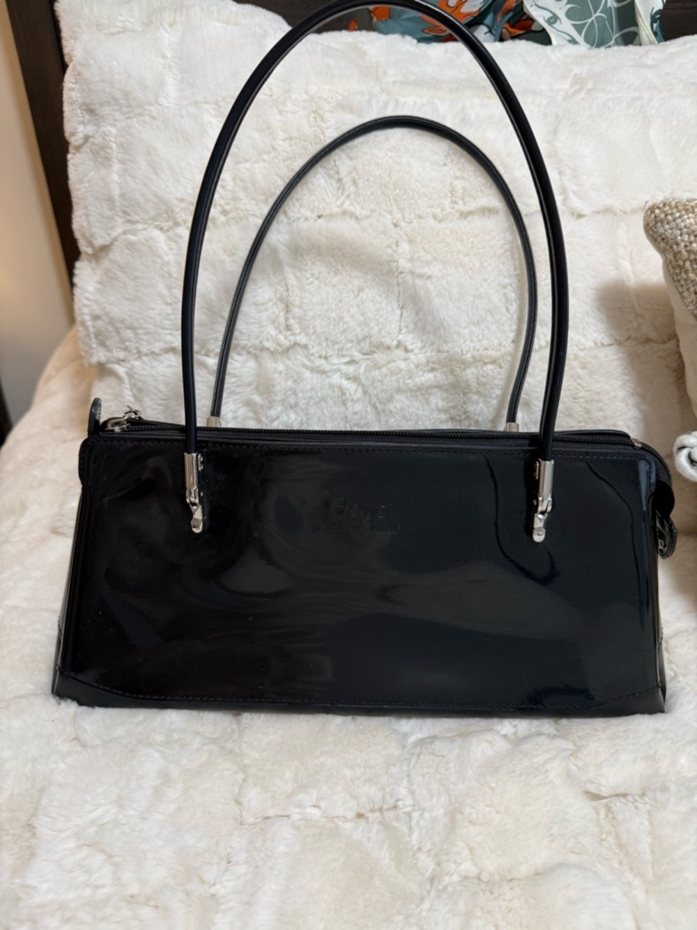 Beijo Black Top-Handle Shoulder Bag
